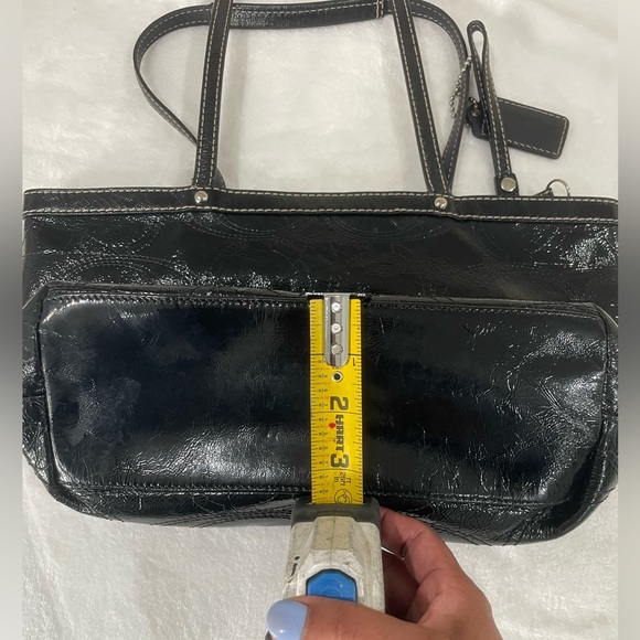 Coach Shimmering Black Women's Tote Bag - Picture 6 of 11